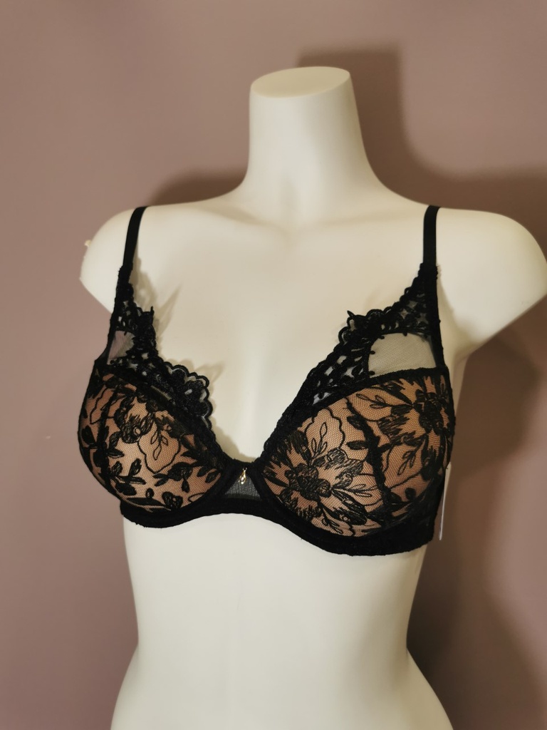 Soutien gorge push up Aubade After Midnight RIN81 attraction noir