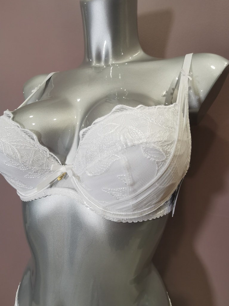 Soutien gorge Push Up Aubade Fleur de Tattoo TB18-6 blanc  