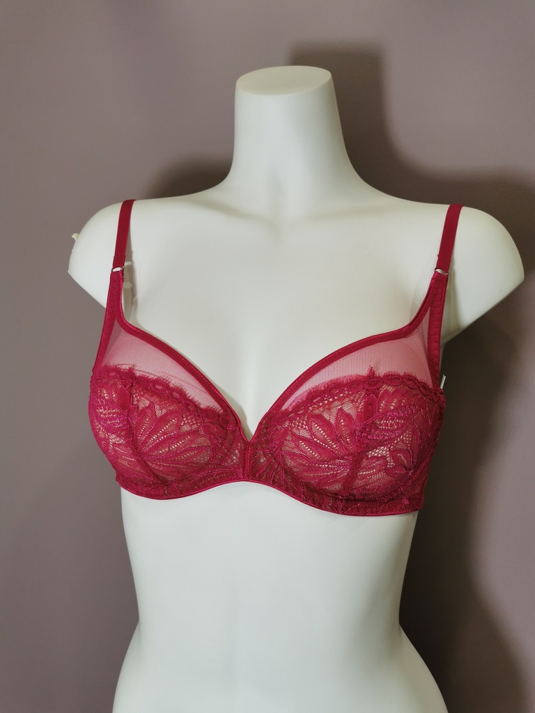 Soutien gorge emboitant Simone Perele Exotica 1B3319 framboise 