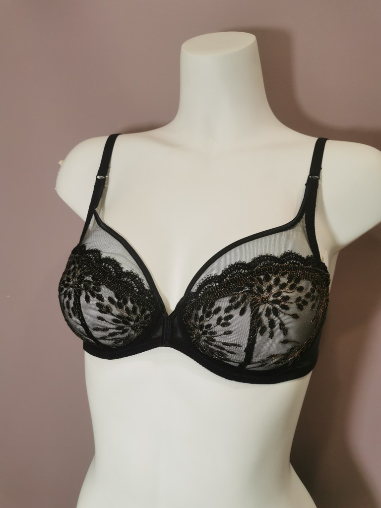 Soutien gorge emboitant Simone Perele Singuliere 1A2319 noir