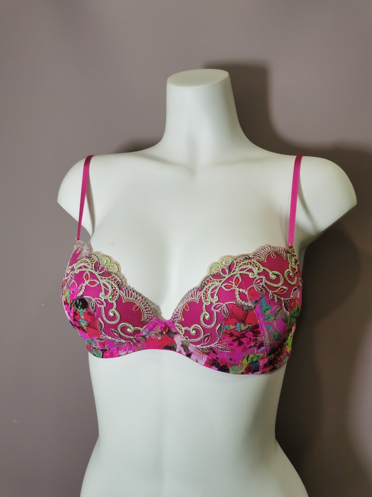 Soutien gorge push up Lise Charmel Envolée de Fleurs envolée fuchia ACH8583