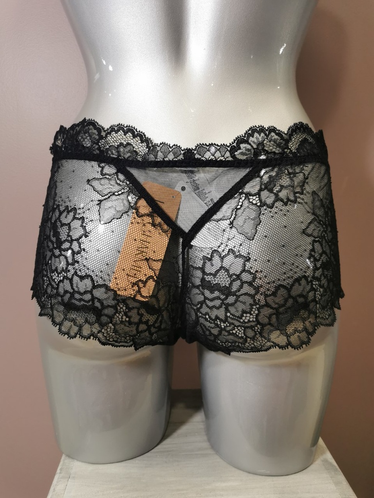 Shorty fantaisie Lise Charmel Sublime en dentelle noir ACH0413