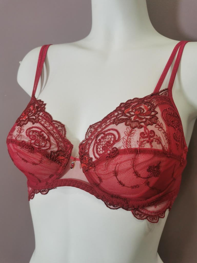 Soutien gorge emboitant Lise Charmel Tellement Glamour rouge rubis ACH6004