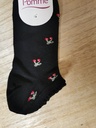 Chaussettes Rose Pomme Cerises 125B10 noir rouge 