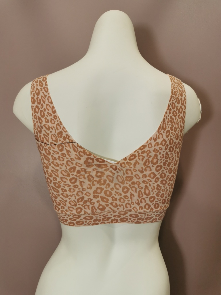 Soutien gorge brassiere padde sans armatures Chantelle Soft stretch Leopard  large bretelles C11D10-0QR nude