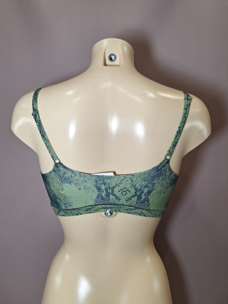 Soutien gorge brassiere padde sans armatures Chantelle Soft stretch fines bretelles C11D20-0DQ python vert