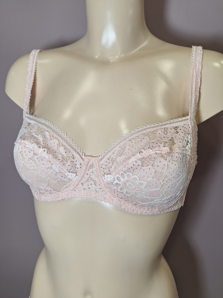 Soutien gorge emboitant carre Simone Perele Festive  1E313 rose ballet