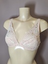 Soutien gorge emboitant triangle Simone Perele Festive  1E350 rose ballet