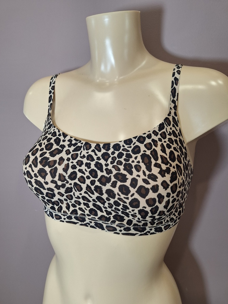 Soutien gorge brassiere padde sans armatures Chantelle Soft stretch fines bretelles C11D20-0OZ leopard fonce