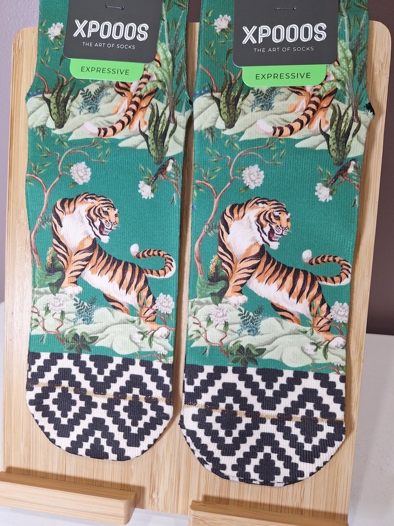 Chaussettes XPOOOS Tigre vert 