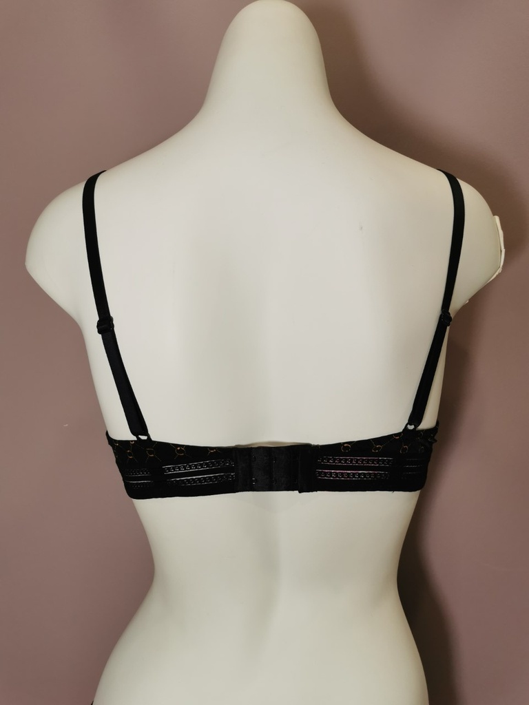 Soutien gorge push up Antigel de Lise Charmel Bijou du Jour ECH8032 noir bijou