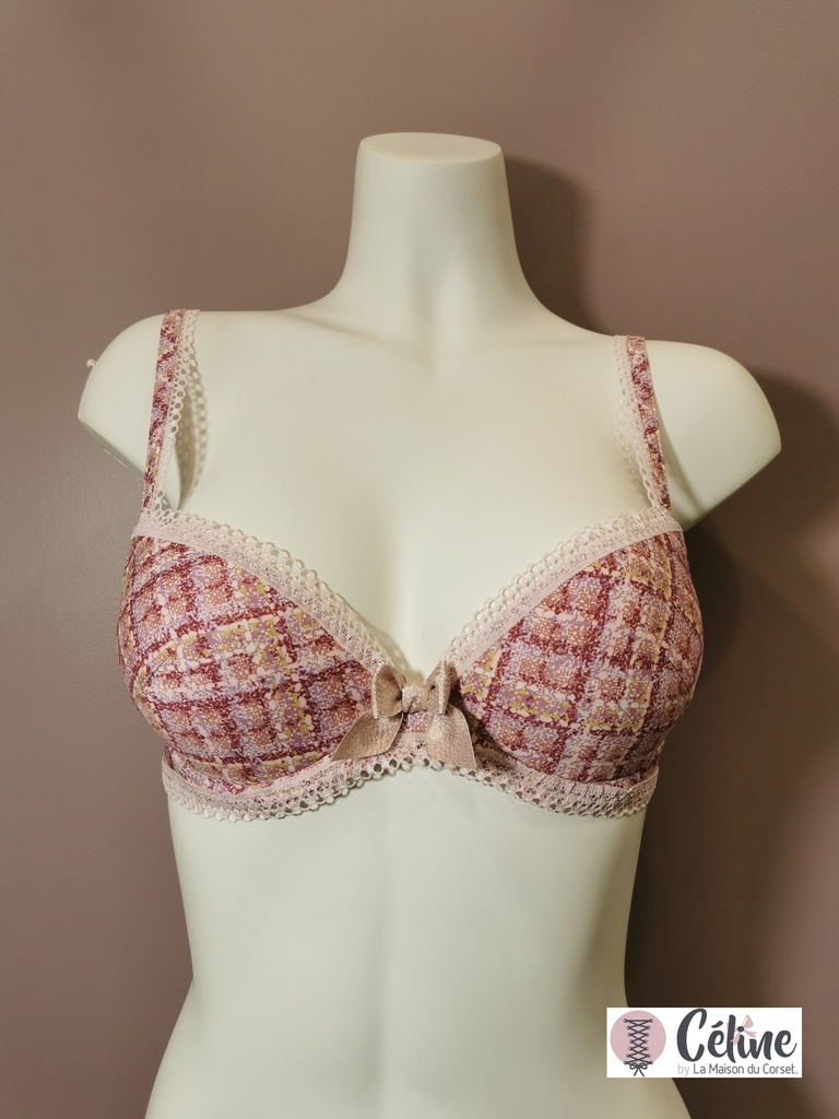 Soutien gorge coque Antigel de Lise Charmel Un Amour de Tweed ECH8052 rose