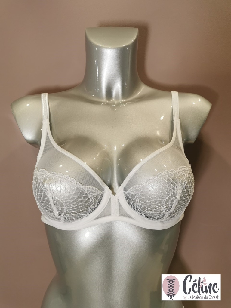 Soutien gorge emboitant Simone Perele Reflet 13Z319 blanc