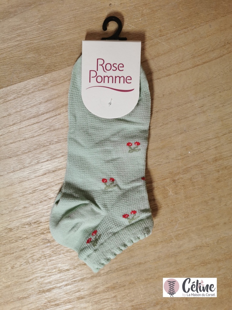 Chaussette Rose Pomme Cerises 125B10 vert