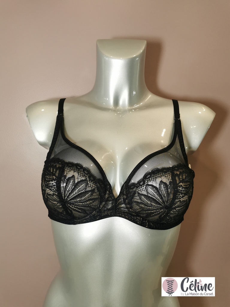 Soutien gorge emboitant Simone Perele Exotica 1B3319 noir