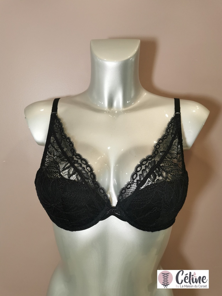 Soutien gorge push up Simone Perele Exotica 1B3347 noir