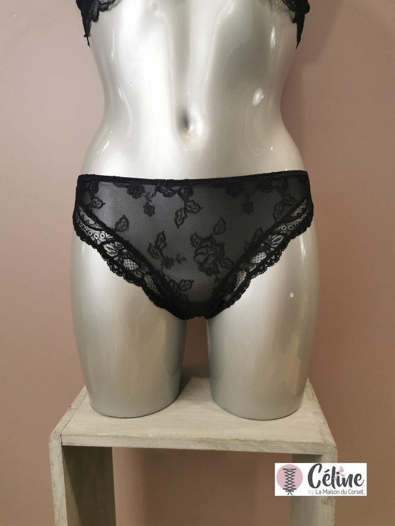 Slip fantaisie Lise Charmel Sublime en dentelle ACH0213 noir