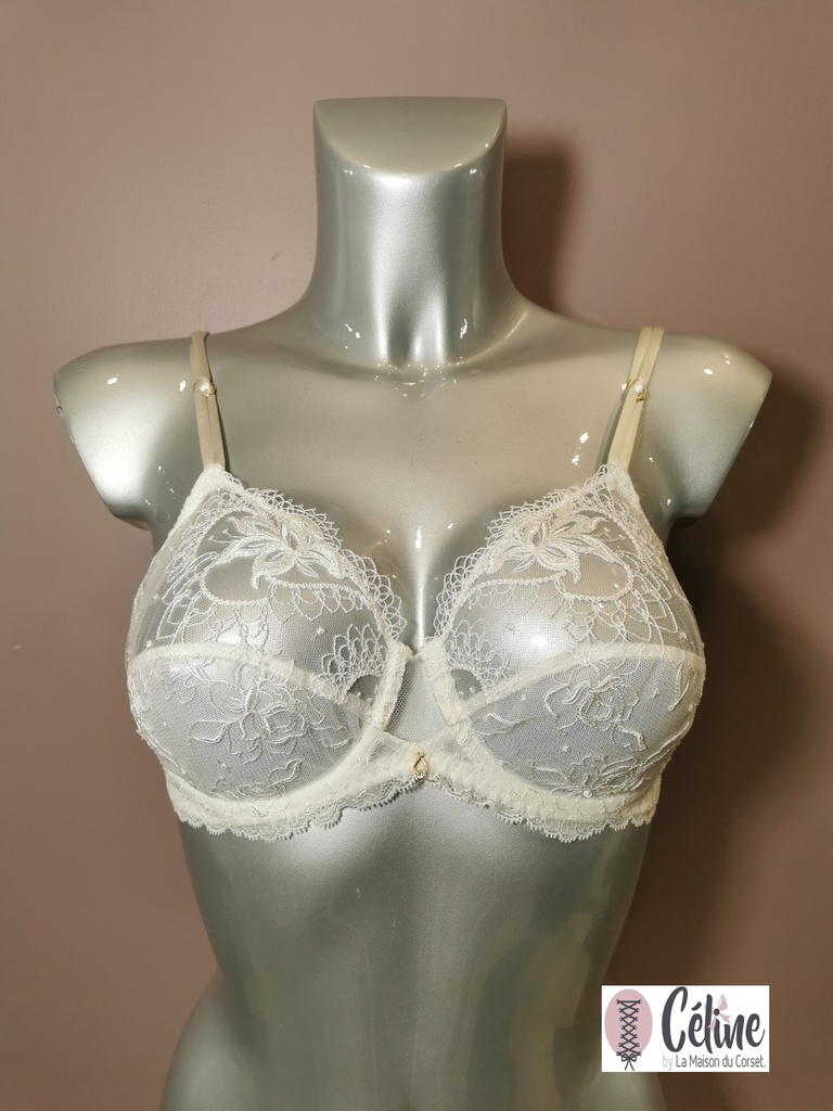 Soutien gorge emboitant Lise Charmel Princesse Iris ACH6081 ecru nacre