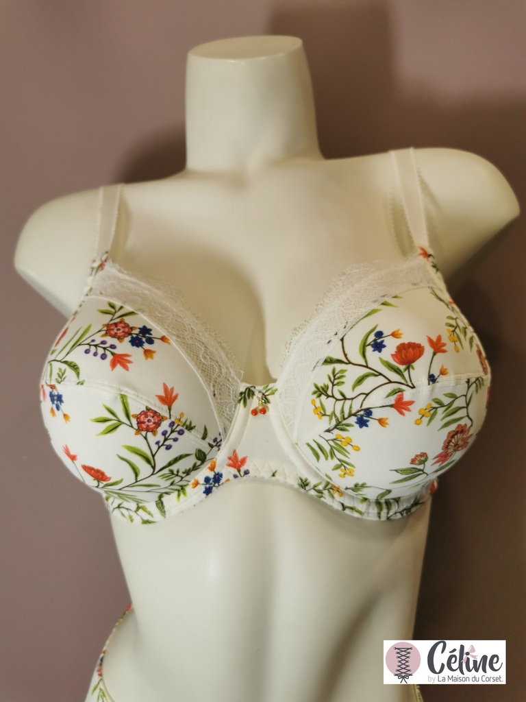 Soutien gorge emboitant bien etre Antigel de Lise Charmel Muse du printemps FCJ6124 fleurs en fete