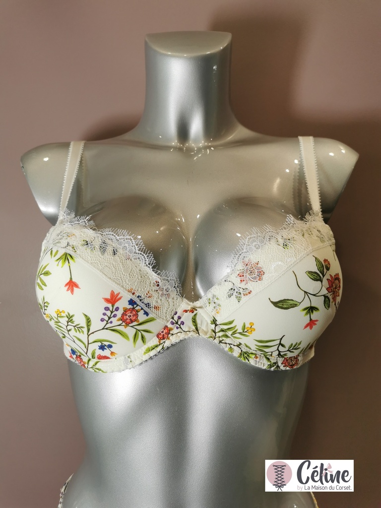 Soutien gorge coque Antigel de Lise Charmel Muse du printemps ECJ8024 fleurs en fete