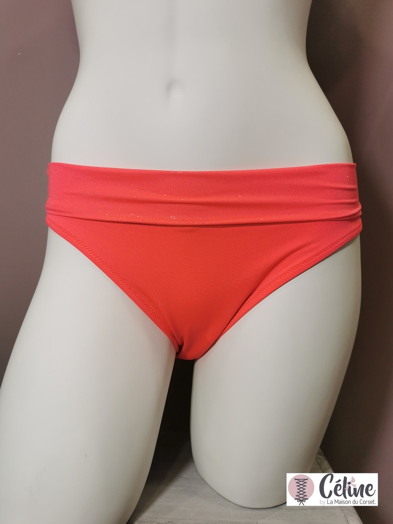 Slip Charme revers maillot de bain Antigel de Lise Charmel La Starlette FBB0305 star corail 