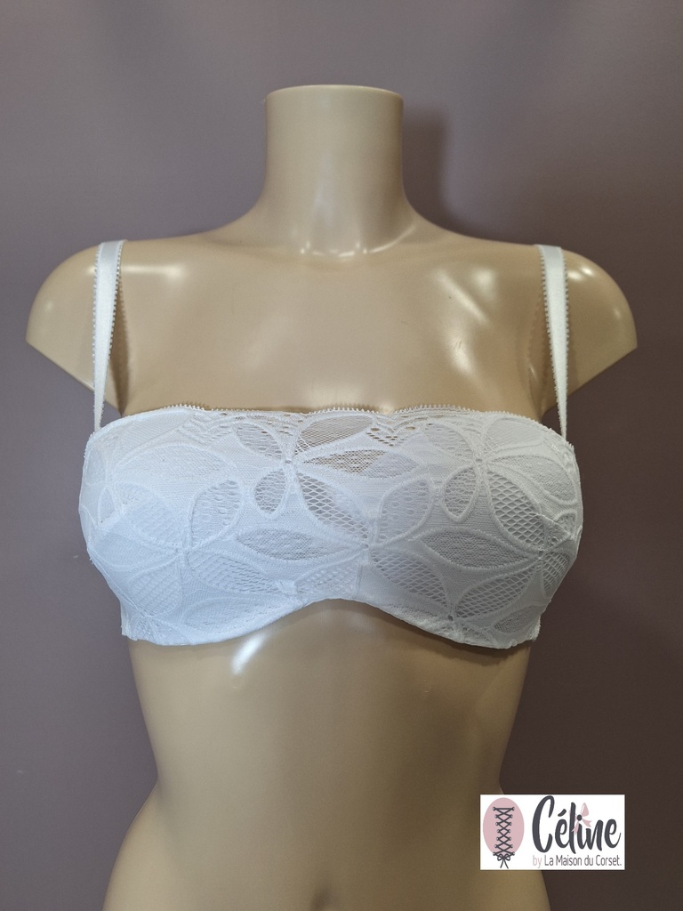 Soutien gorge bandeau coques Antigel de Lise Charmel Stricto Sensuelle ECH5617 blanc