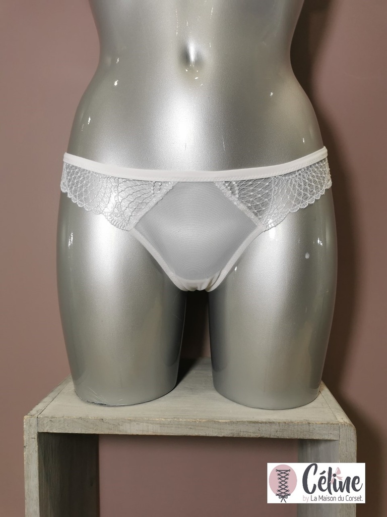 Tanga Simone Perele Reflet 13Z710 blanc