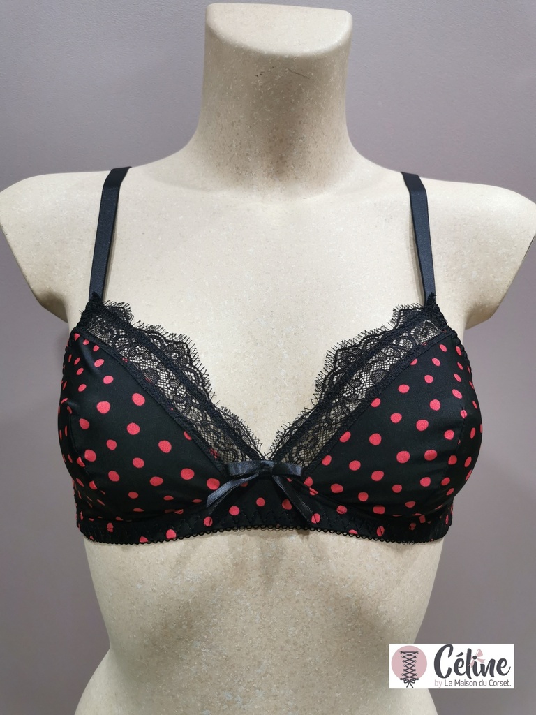 Soutien gorge sans armatures Antigel de Lise Charmel Scénario Pois ECG6592 pois rouge