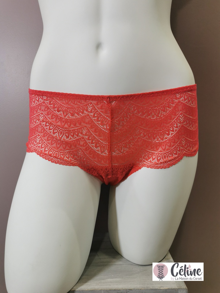 Shorty Simone Perele Karma 12V630 rouge folie 