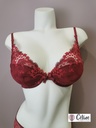 Soutien gorge push up Simone Perele Wish12B347 wine