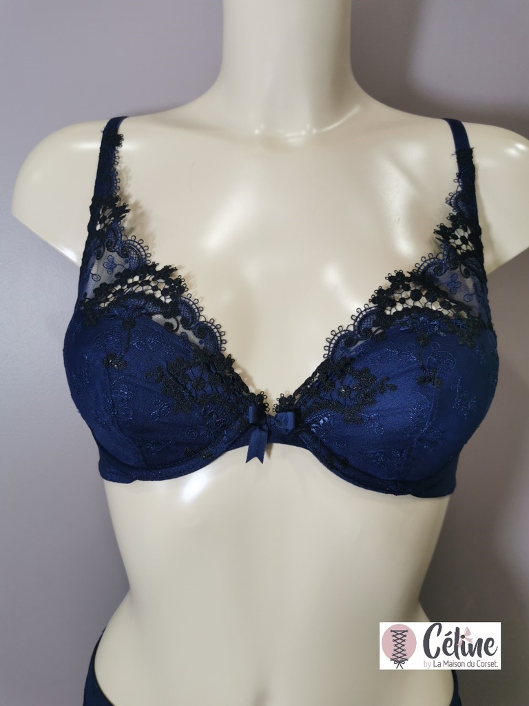 Soutien gorge push up Simone Perele Wish 12B347 night blue 