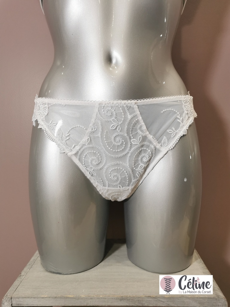 Tanga Lise Charmel Crystal Poesie  ACH0034 blanc