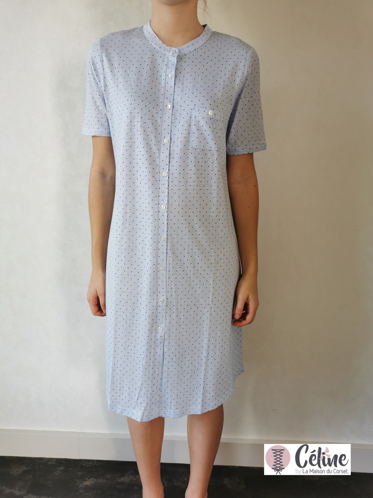 Chemise de nuit Ringella Pois 1211130 bleu 