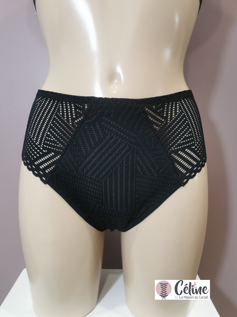 Slip haut Antigel de Lise Charmel Tressage Graphic FCC0337 noir