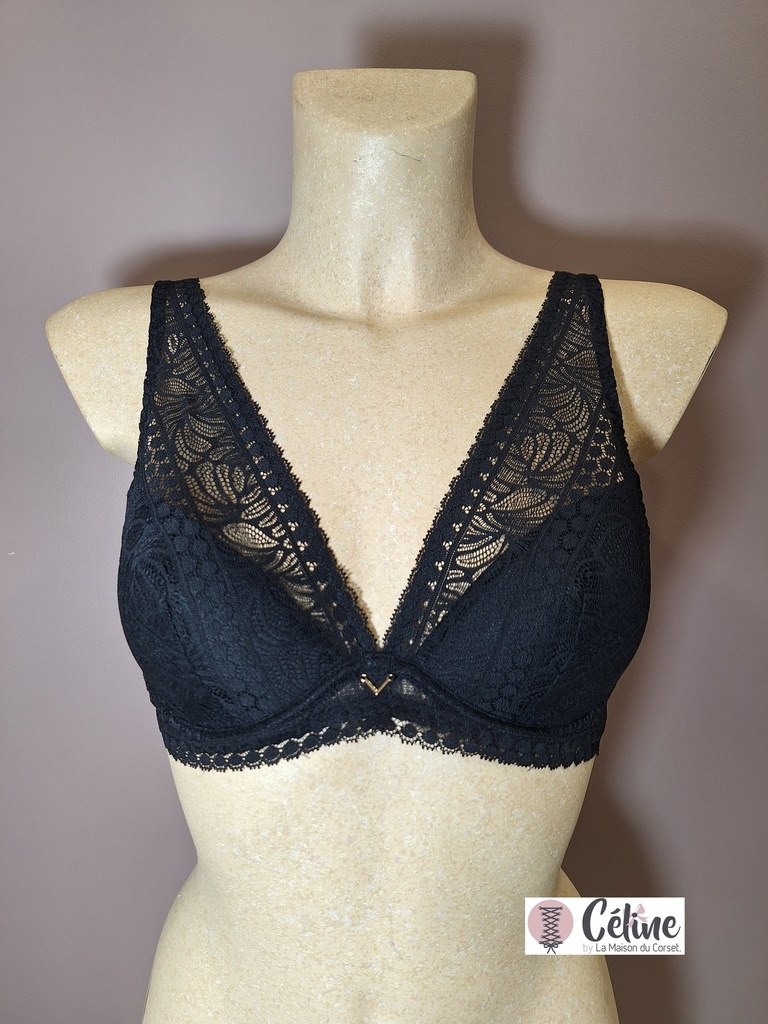 Soutien gorge plunge demi mousse Antigel de Lise Charmel Atelier Seduction ECH7057 noir