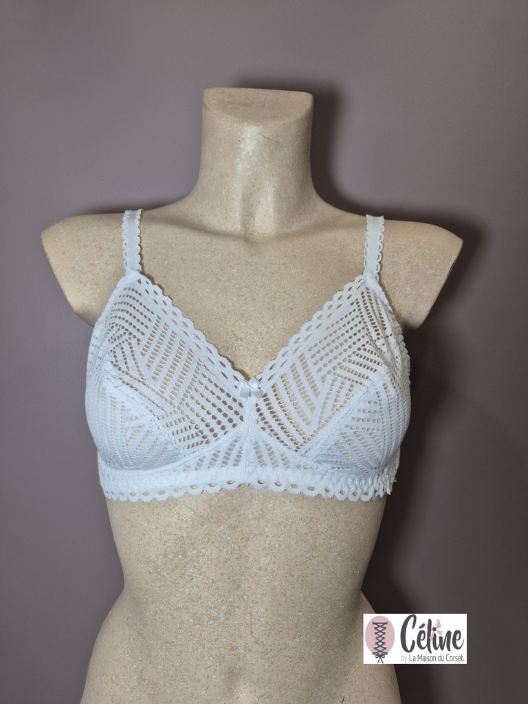 Soutien gorge sans armatures Antigel de Lise Charmel Tressage Graphic FCC0337 blanc 