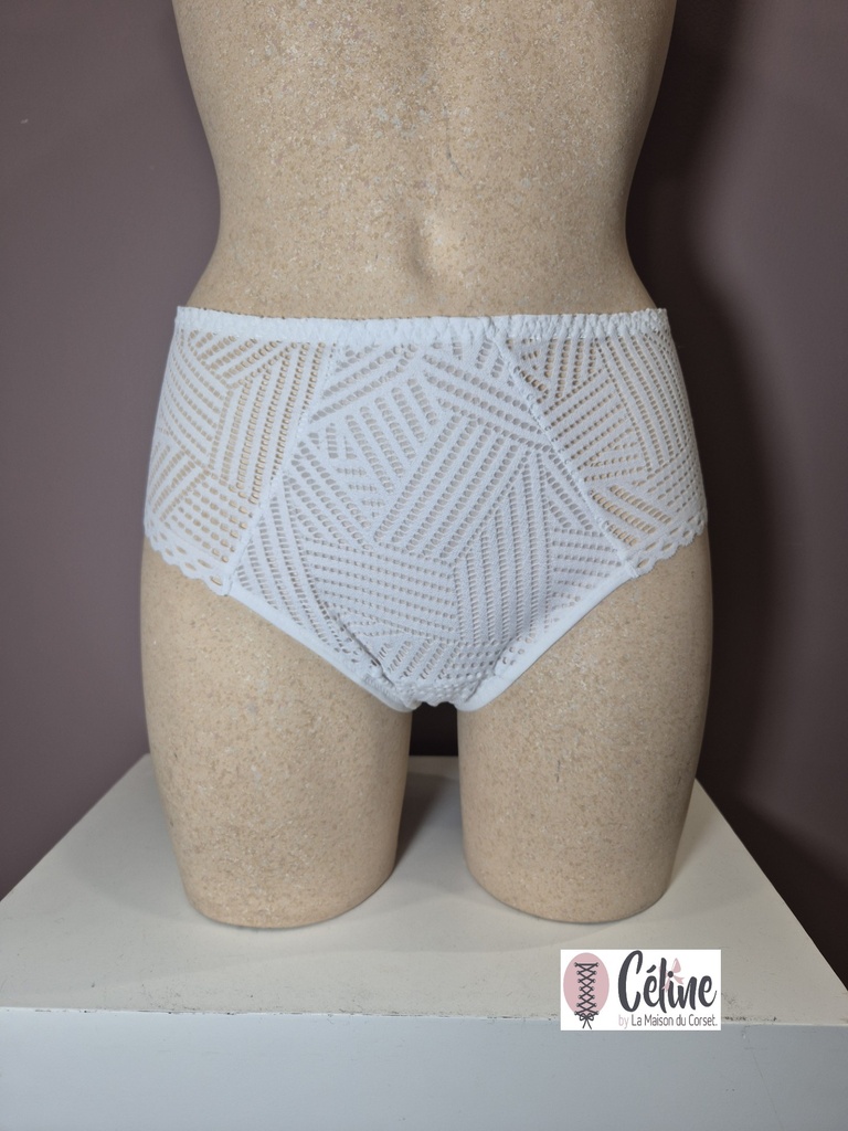 Slip haut Antigel de Lise Charmel Tressage Graphic FCC0337 blanc