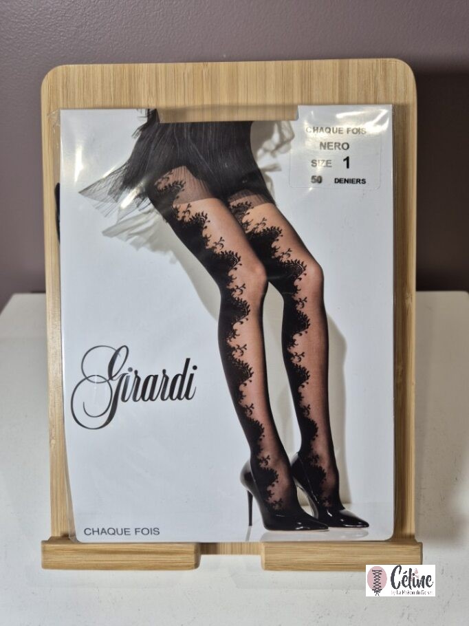 Collant fantaisie Girardi Chaque Fois noir 50 deniers