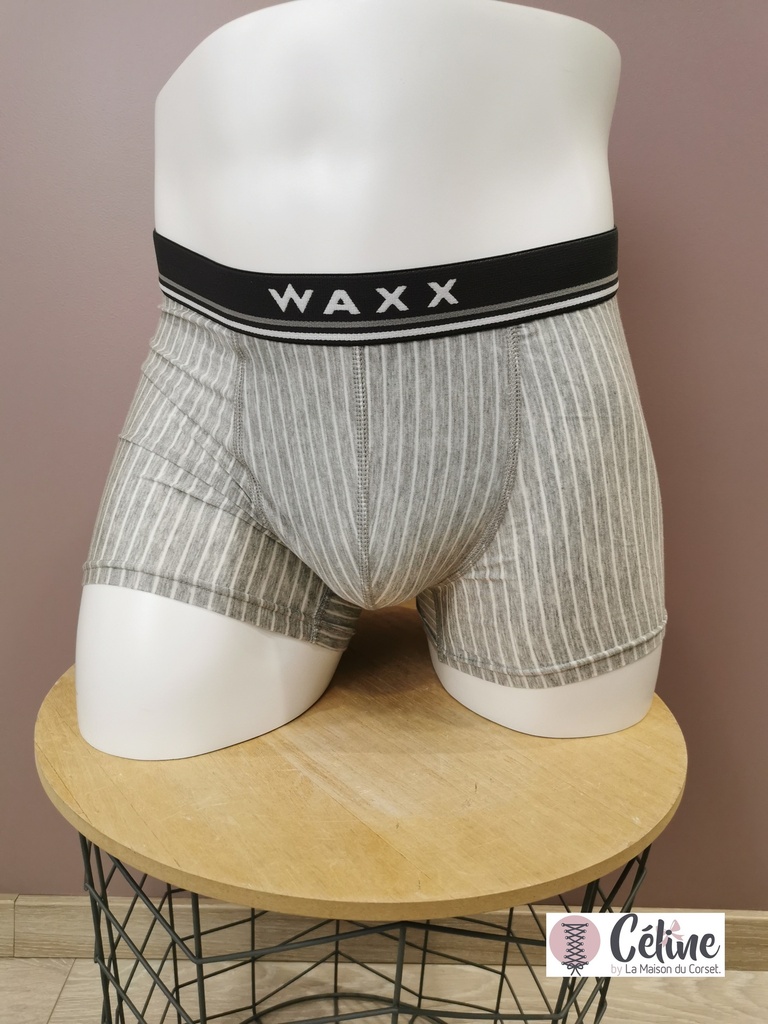 Boxer Waxx Modal 11603 raye gris 