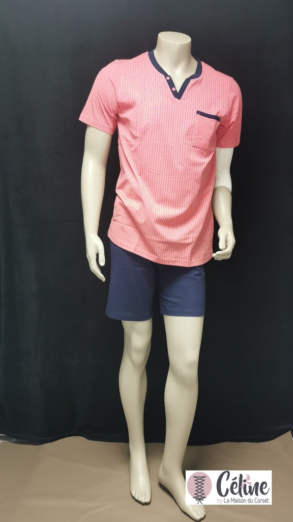 Pyjashort homme Ringella 2241301 rose 