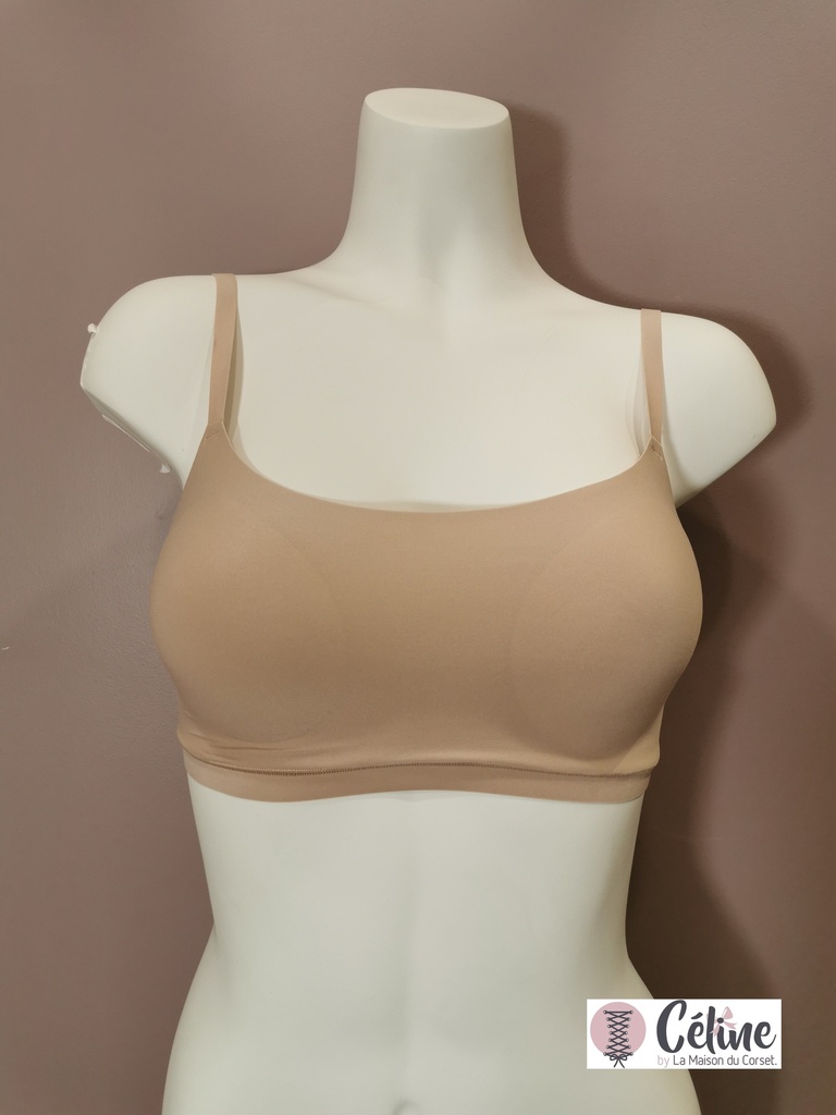 Soutien gorge brassiere padde sans armatures Chantelle Soft stretch fines bretelles C16A20-0WU nude 