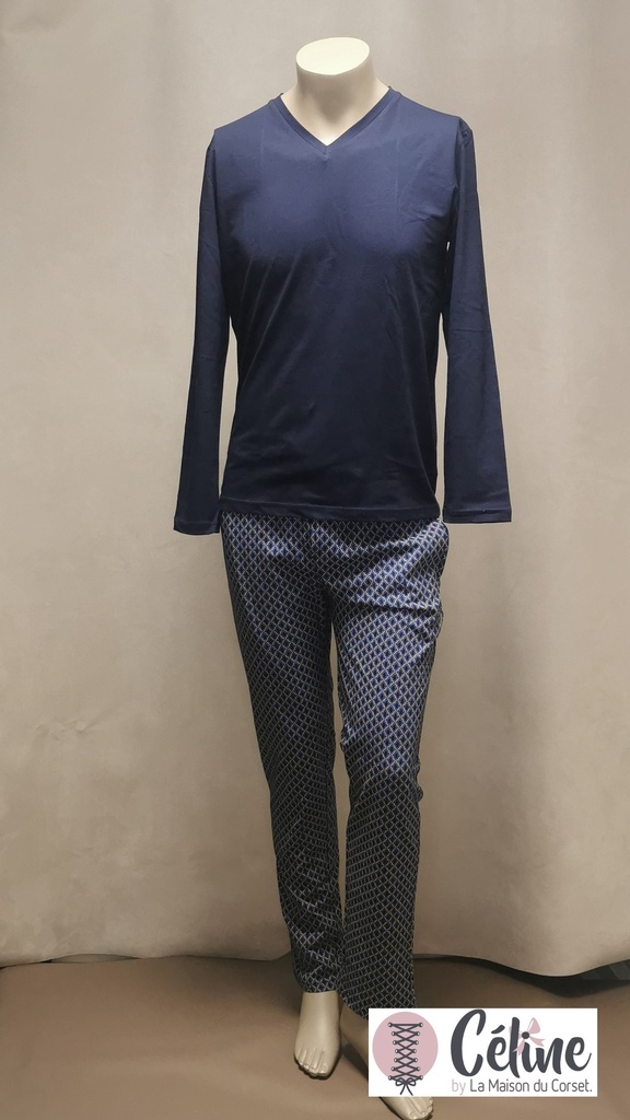 Pyjama pantalon HOM Eze 405753 navy print 