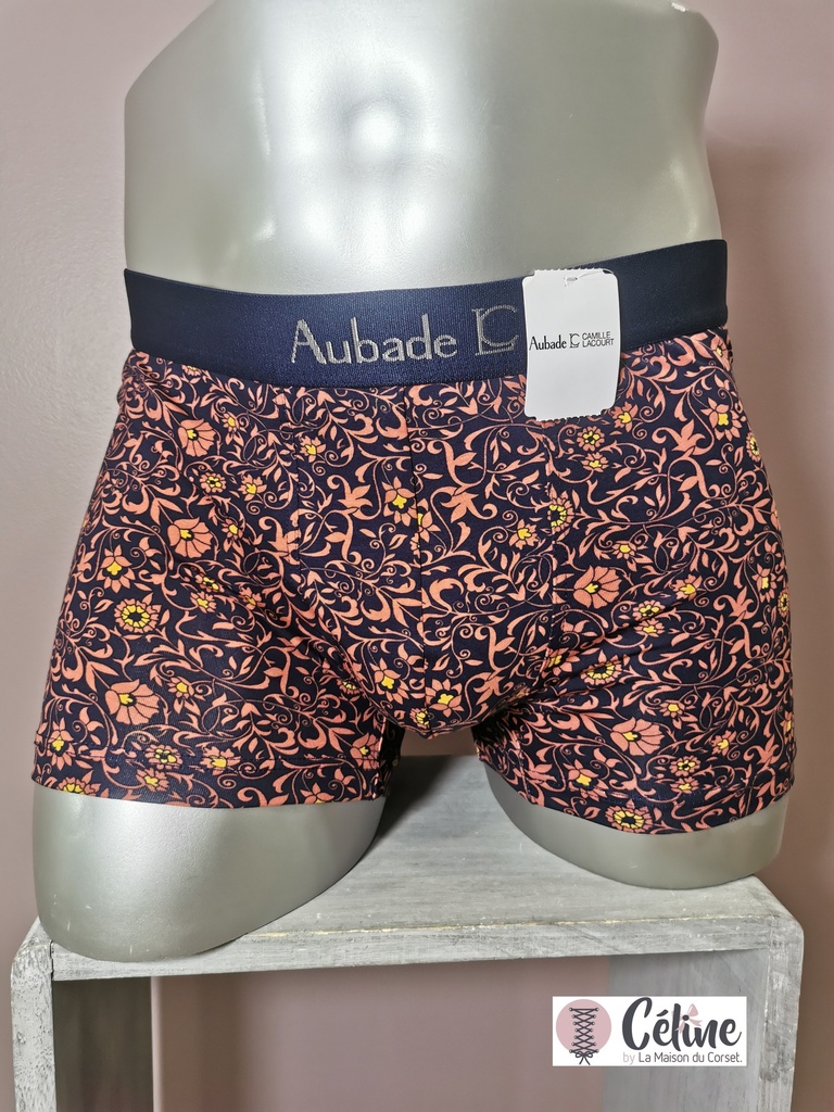 Boxer Aubade Men Botanique XB78T bleu orange 