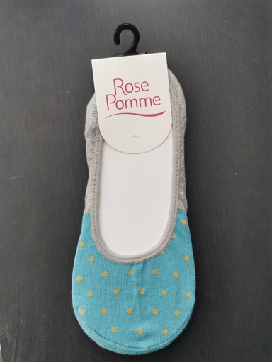 Chaussette Rose pomme Pois 115S10 bleu gris 