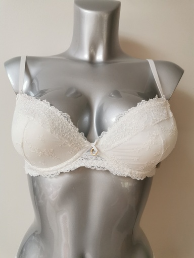 Soutien gorge push up Aubade Belle Ispahan HC18 ivoire