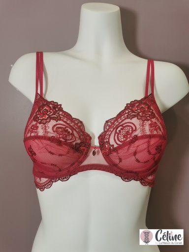 Soutien gorge emboitant Lise Charmel Tellement Glamour ACH6004 rouge rubis