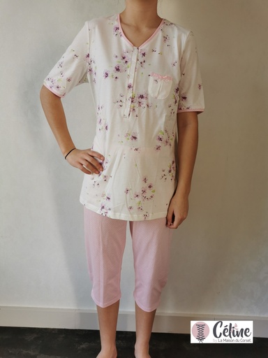 Pyjama corsaire Ringella Violette 1211243 ivoire 