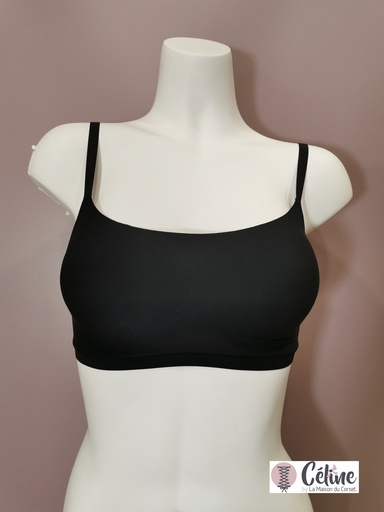 Soutien gorge brassiere padde sans armatures Chantelle Soft stretch fines bretelles C16A20-0WU noir