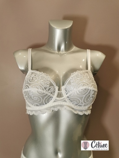 Soutien gorge emboitant Lise Charmel Crystal Poesie ACH6034 blanc