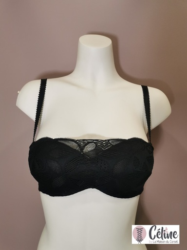 Soutien gorge bandeau coques Antigel de Lise Charmel Stricto Sensuelle ECH5617 noir